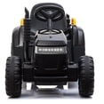thumbnail image 4 of CIPACHO 12V Battery-Powered Toy Tractor with Trailer and 35W Dual Motors, 3-Gear-Shift Ground Loader Ride On with LED Lights and USB Audio Functions, Black, 4 of 13