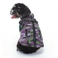 thumbnail image 5 of Small Dog Jacket with Harness,Pet Coat Cold Weather Warm Vest Jacket,Dog Waterproof Windproof Cotton Costume for Puppy Small Medium Dogs Purple Camouflage S, 5 of 7