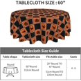 thumbnail image 3 of Halloween Tablecloth Black and Orange Checkered Cat Pumpkin Tablecloth Washable Reusable Round Tablecloth 60 Inch, for Halloween Party Holiday Dinner Kitchen Dining Table Decor, 3 of 6