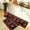 thumbnail image 5 of Kitchen Rug Mat Merry Christmas Colored Lights Berry, Set of 2, Anti-Fatigue Non-Skid Washable Kitchen Runner Rugs, Xmas Vintage Wooden Board Soft Rug for Kitchen, Floor, Front of Sink, Laundry, 5 of 6