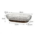thumbnail image 4 of Decorative Serving Tray Wooden Crystal Glass Display Platter for Fruit Cupcakes Jewelry Storage Kitchen Dining Party Entertaining Blahzhy | B, 4 of 8
