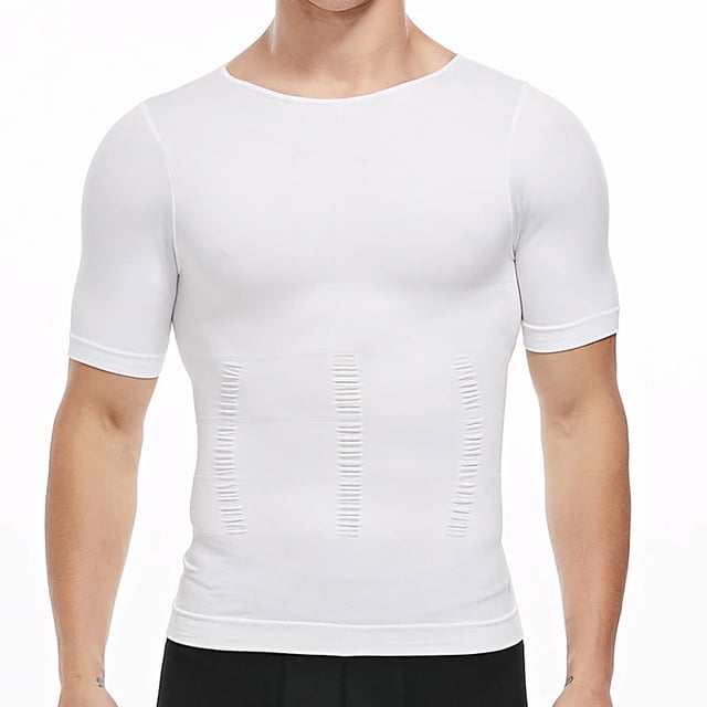Camiseta para Caballero Compraymas Slim Fit talla XXL color blanco con manga corta