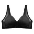 thumbnail image 3 of Women's Solid Color Front Button Large Size Thin Bra Underwear Non Removable Padded Sports Bras for Women T Back Sports Bras for Women Workout Bra for Women Women Bras Wireless plus Size Women Bras, 3 of 3