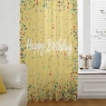 thumbnail image 6 of Yellow Birthday Sheer Curtains 63 Inches Long, Colorful Confetti Ribbons Polka Dots Classroom Light Filering Curtains, Breathable Simi Curtain Privacy Drapes for Living Room Bedroom Window Treatment, 6 of 9