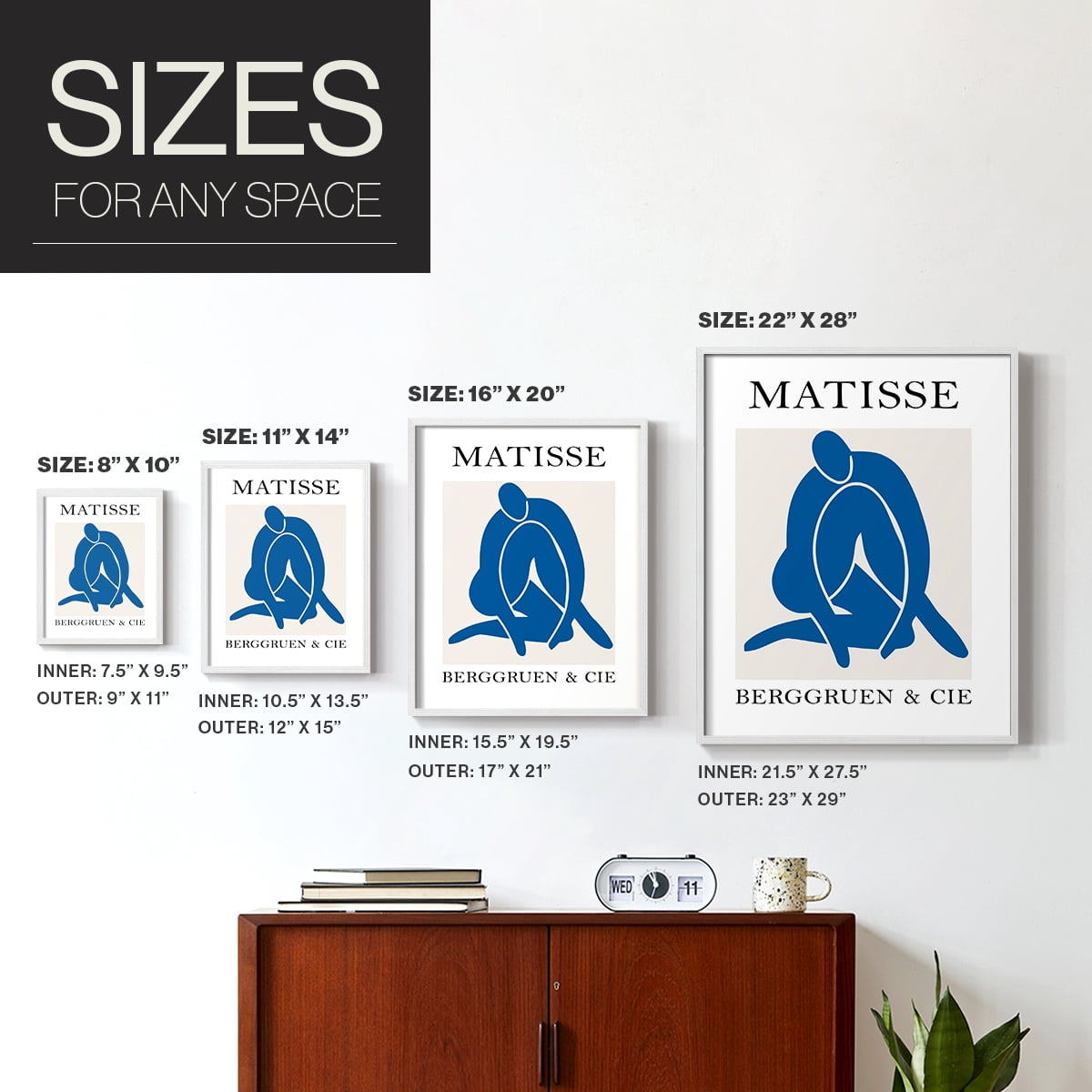 Matisse CCXCIII in Solid Wood 11 x 14 Framed Print