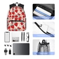 thumbnail image 6 of Haiem Red Strawberry Lightweight Backpack for School, Classic Basic Water Resistant Casual Daypack for Travel with Bottle Side Pockets, 6 of 8