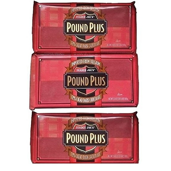 Trader Joes 72% CACAO Dark Chocolate Huge Pound Plus Candy Bars 3 Pack No Artificial Flavors No Preservatives