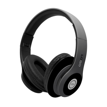 iJoy Matte Rechargeable Wireless Bluetooth Foldable Over Ear Headphones with Mic,