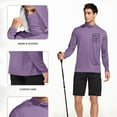 thumbnail image 5 of FAVIPT Sun Shirts for Men Long Sleeve UV Protection Shirts Lightweight Rash Guard UPF 50+ Shirt Outdoor Hiking Fishing Jackets with Hoodies and Mask Silver,XL, 5 of 7