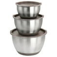 thumbnail image 2 of Martha Stewart  3 Piece Stainless Steel Mixing Bowl and Lid Set, 2 of 5