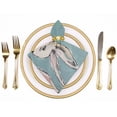 thumbnail image 2 of WYYP White Rabbits Polyester Dinner Napkin for Dining Table Kitchen Party Housewarming Decor, Reusable Cloth Napkin 4 PCS, 2 of 7