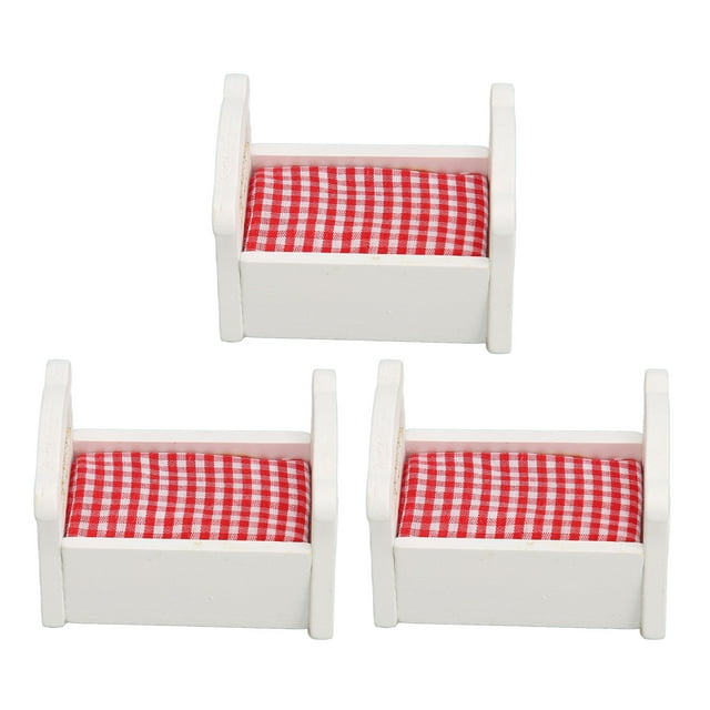 Muebles de casa de muñecas, cuna en miniatura, decoración realista, cama de cuna para muñeca, cama de cuna para muñeca, fiel a su promesa
