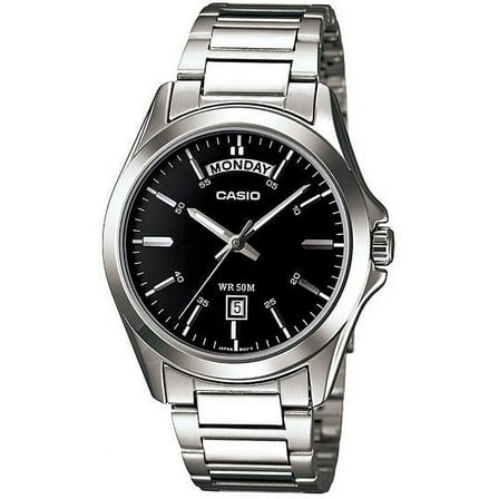 Men's Classic Day and Date Steel Watch MTP1370D-1A1