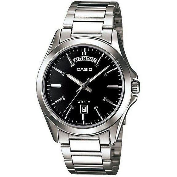 Men's Classic Day and Date Steel Watch MTP1370D-1A1