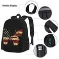 thumbnail image 3 of Disketp Patriotic USA Butterfly Art Mochila Estampada de Gran Capacidad con Lonchera y Estuche, Set de 3 Piezas para Estudiantes, 3 of 7