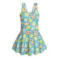thumbnail image 4 of Uourmeti Playful Cartoon Capybara Lemon Daisy Skirted One-Piece Swimsuit for Girls - Quick Dry Stretch Swim Dress for Beach & Pool Fun, 4 of 8