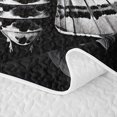 thumbnail image 5 of Homewish Goth Skull Moths Twin Quilt Set,Vintage Flowers Twin Coverlet Set,Black Gray,Halloween Duvet,2 Pieces, 5 of 7