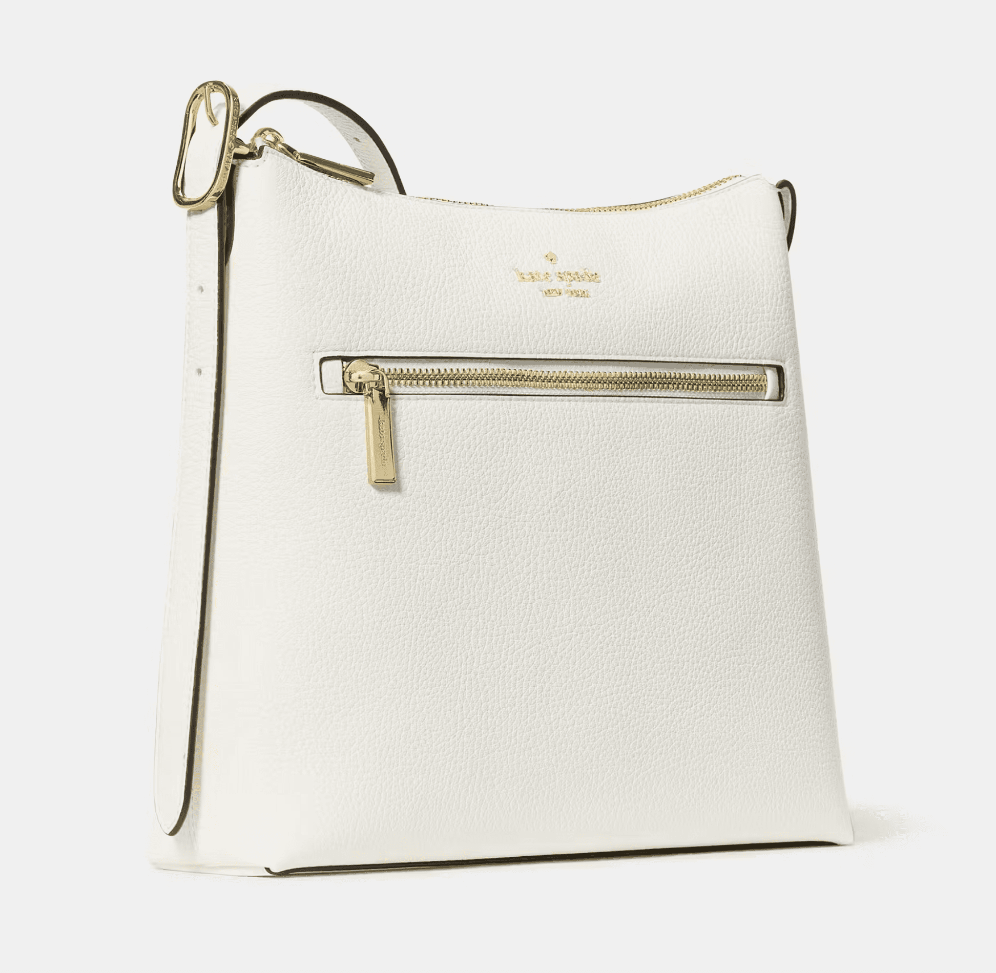Kate Spade New York 454 Large Swingpack Buckle Crossbody Bag KM715 – Pebbled Leather Designer Purse with Zip Closure & Adjustable Strap, Fits Large iPad
