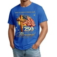 thumbnail image 3 of Mens USA 250th Anniversary Merchandise T-Shirt 1776-2026 USA Flag Print Short Sleeve Graphic Tees, 3 of 3