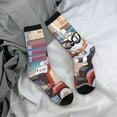 thumbnail image 5 of Masiiu Bluey Pattern Adult Crew Socks, Breathable Color-Block Mid-Calf Socks, Comfortable for Daily Wear and Sports, 5 of 6