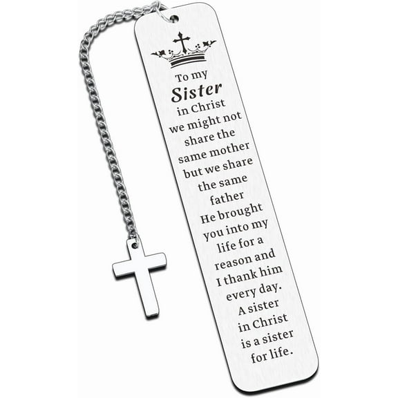 Sister in Christ Gift for Women, Easter Gifts for Women, Cross Bookmark, Religious Gifts for Women, Sister in Christ Bookmark Gift, Sweetest Day Gifts for Sister, First Communion Gifts for Teen Girls