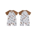 thumbnail image 2 of Toddler Baby Kids Boys Rash Guard Swimsuit Playsuits 6 12 24 Months 2T 3T 4T 5T Dinosaur Print Zipper Short Sleeve Sun Protection Bathing Suit, 2 of 9
