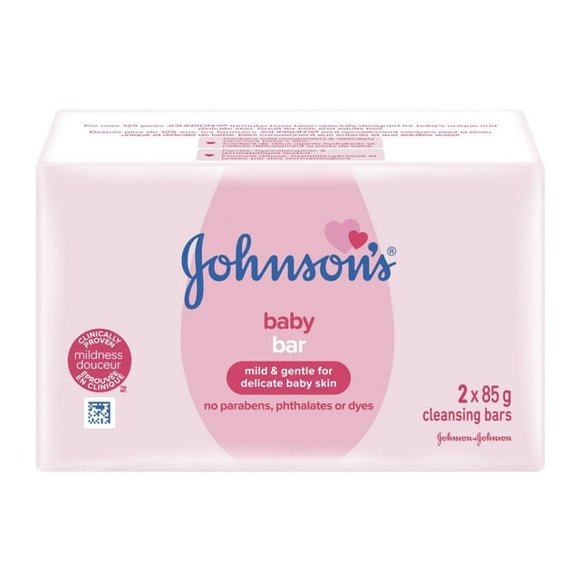 Johnson's Baby Soap Bar, Baby Soap, Mild and Moisturizing, 2 x 85 g