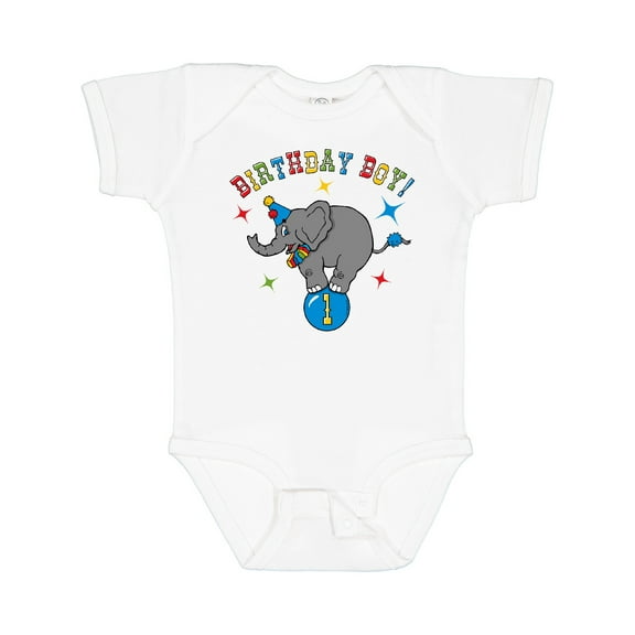 Inktastic Circus Elephant 1st Birthday Boy Boys Baby Bodysuit