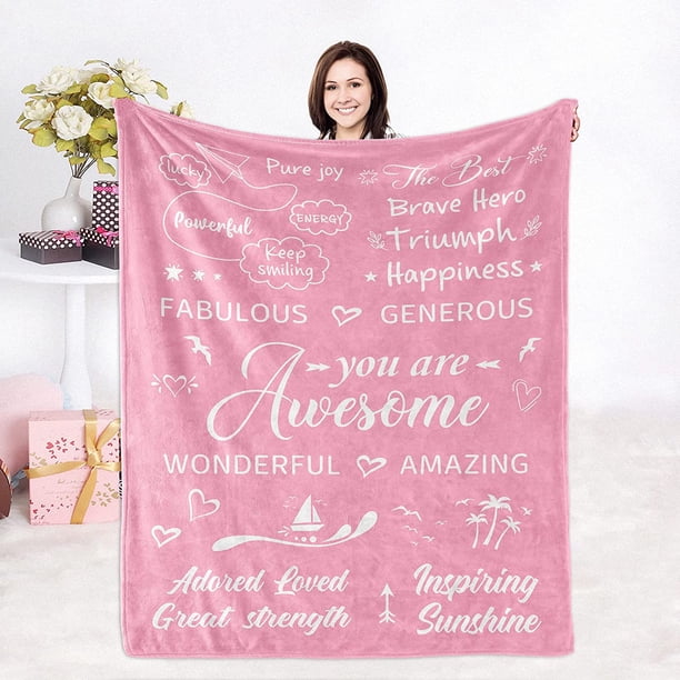 LHSHID Get Well Soon Gifts for Women Inspirational Gifts for Women Couragement Compassion Purple Throw Blanket Warm Hugs Gifts for Women Friend Mom Wife Daughter Sister Colleague 50x60in