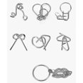 thumbnail image 5 of Juego de rompecabezas entrelazado de desbloqueo de eslabones de hierro de 20 piezas, juego de juguete para trucos de magia con anillo chino kaili Sencillez, 5 of 5