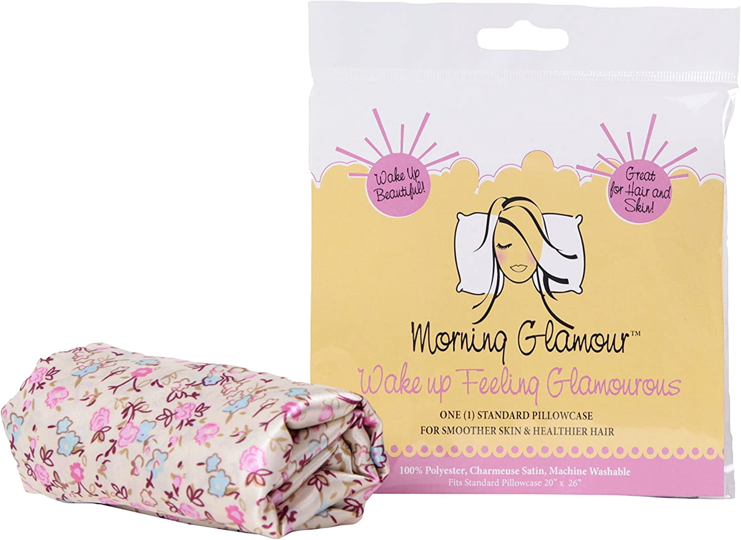 Morning Glamour Satin Pillowcase 20"x26" Single Pack Floral
