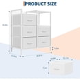 thumbnail image 2 of Lateral File Cabinet with 5 Fabric Drawers - 24.8" Filing Cabinet, Rustic Printer Stand, Office Organizer Cabinet, Fits a4/Letter Files, Under Desk Mobile Rolling Wood Filing Cabinet, 2 of 6