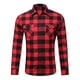 thumbnail image 1 of Camisa Hombre Manga Larga Cuadros Franela Casual Moda, 1 of 8