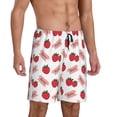 thumbnail image 2 of Sikiie Strawberry Mens Pajama Shorts, Lightweight Lounge Pant with Pockets Soft Sleep Pj Shorts for Men4X-Large, 2 of 6