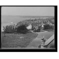 thumbnail image 2 of Historic Framed Print, [East terrace and Hotel Champlain, Bluff Point, N.Y.], 17-7/8" x 21-7/8", 2 of 9