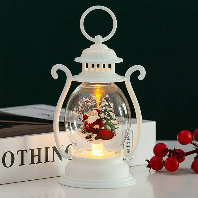 SPOORYYO Portable Handheld Oil Lamp for Christmas Decorations - Small Hanging Tabletop Decoration & Home Decor Prop - Perfect for Tree Ornaments and Dining Table Accents