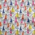 thumbnail image 1 of oneOone Cotton Poplin Twill Orange Fabric Beach Boat Diy Clothing Quilting Fabric Print Fabric By Yard 56 Inch Wide, 1 of 4