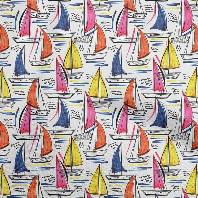 oneOone Georgette Viscose Orange Fabric Beach Boat Sewing Craft Projects Fabric Prints By Yard 42 Inch Wide