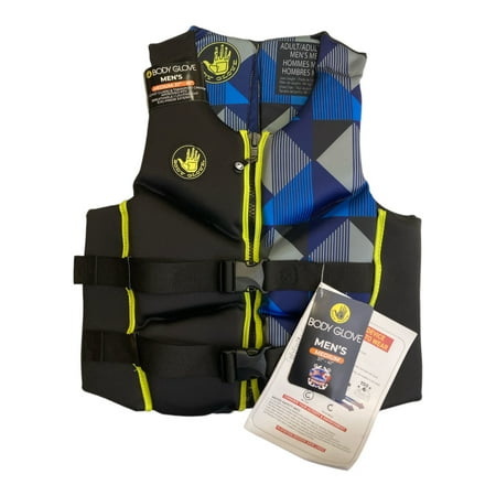 Body Glove Men's Coast Guard Approved Life Jacket Vest, Blue M