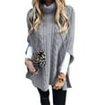 thumbnail image 1 of Minnieouse Suéter chal cómodo a prueba de viento Tippet tejido ocio Casual bufanda elegante suéter Otoño Invierno calle suelta Accesorios de disfraces Gris SG Minnieouse AP014315-04, 1 of 6