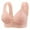 Pink, variant on Sokhug Woman Oversized Wireless Bra Front Button Push Up Underwear Bra