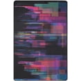 thumbnail image 2 of Safavieh Daytona Chodak Abstract Polyester Machine Washable Area Rug, Black/Fuchsia, 5'1" x 7'6", 2 of 9