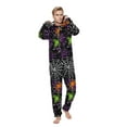 thumbnail image 3 of AGWOLF Family Matching Onesies Pajamas Halloween Bat Web Costume Zipper Hoodie Sleepwear Halloween Pjs Sets for Party Night Dad S, 3 of 5