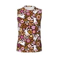 thumbnail image 6 of Yiaed Flower Bunny Print Men's Singlet Vests Summer Running Muscle Tank Tops Gym Undershirt Round Neck Sleeveless for man, 6 of 8