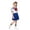F-317Blue, variant on Little Girls Summer Outfit 2 Piece Short Sleeve Striped Print Sailor Collar Top Pleated Skirt Summer Casual Uniform Set For Party Playwear