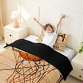 thumbnail image 3 of Castle Fairy Basketball Print Twin Duvet Cover, Hoop Pattern Twin Bedding, Brown Orange,Black Reversible,2pcs,1 Duvet Cover and 1 Pillowcase, 3 of 6