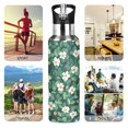 thumbnail image 7 of Yayeee 33oz Insulated Water Bottle Double Wall Stainless Steel with Flip Straw Lid, Small White Flowers, 7 of 7