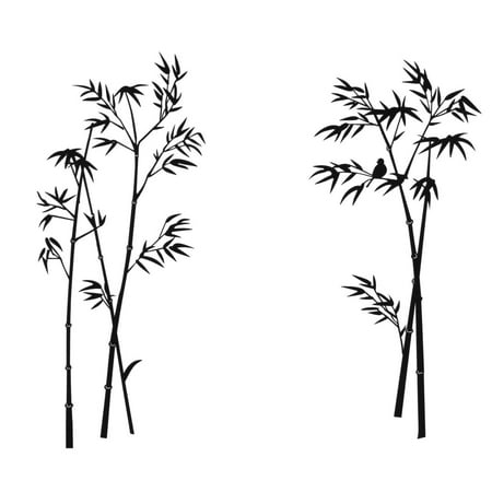 Bamboo Wall Sticker - Bamboo Pattern Water Resistant Removable DIY Wall Sticker Decor 70 x 50cm
