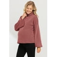 thumbnail image 2 of Turtle Neck Knit Sweater Maternity Top With Bell Sleeves, 2 of 3