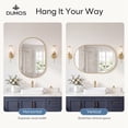 thumbnail image 3 of GIANNA 24"x36" Oval Bathroom Mirror – Metal Frame, Elliptical Wall Mirror for Vanity, Gold, 3 of 5